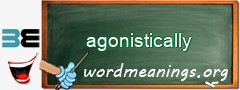 WordMeaning blackboard for agonistically